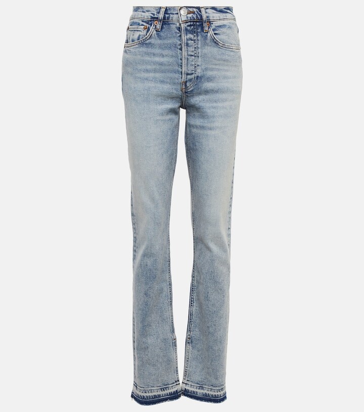 RE/DONE 70s High-Rise Split-Hem Bootcut Jeans