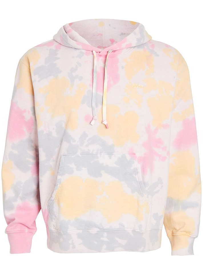 obey tie dye hoodie mens