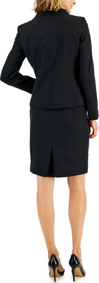 Le Suit Crepe Tie-Collar Jacket & Pencil Skirt, Regular and Petite Sizes