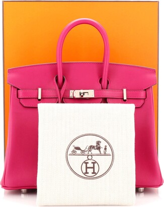 Hermes Birkin 30 Bag Rose Pourpre Pink Ostrich Palladium Hardware