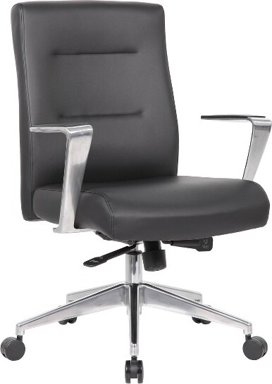 Boss Office Products BossOfficeProductsConferenceChairBlack:Ergonomic,Swivel,LumbarSupport,AdjustableHeight