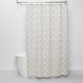 Thumbnail for your product : Threshold Colorblock Shower Curtain Gray