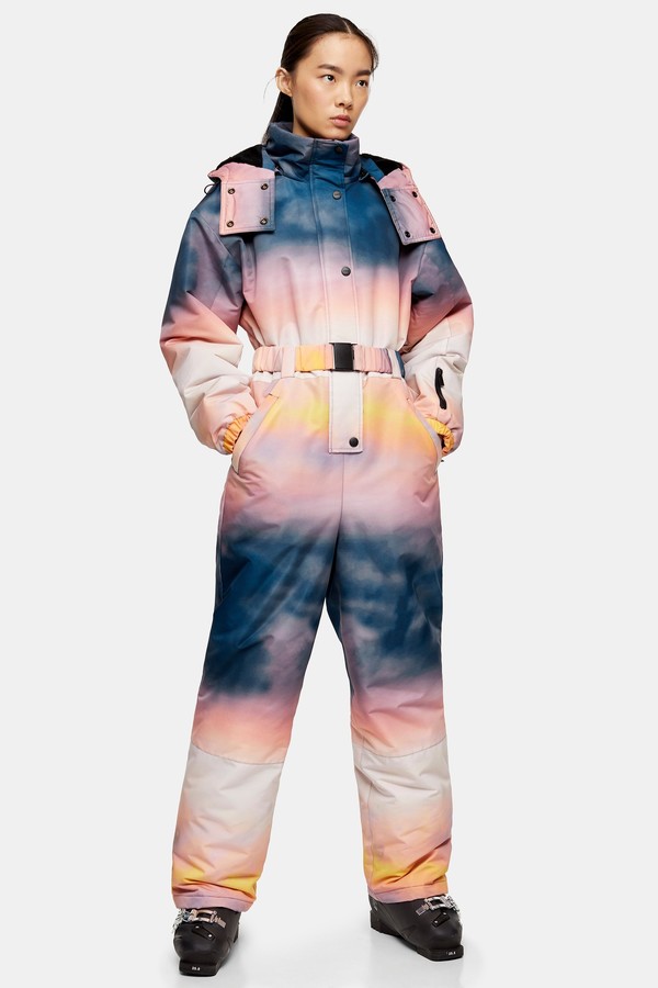 Topshop Ombre Printed Hooded Ski Snow Suit by SNO - ShopStyle Jumpsuits &  Rompers