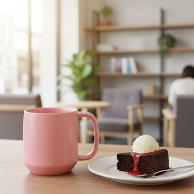 Latitude Run 16Oz Large Capacity Ceramic Coffee Mug With Handle And Flat Bottom, Suitable For Office Use, Unisex, Microwave And Dishwasher Safe