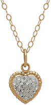 Thumbnail for your product : Macy's Children's 14k Gold Necklace, Crystal Heart Pendant