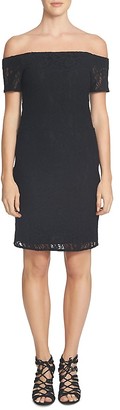 1 STATE Off-The-Shoulder Lace Sheath Dress