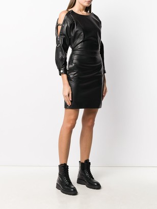 RED Valentino Fitted Leather Dress
