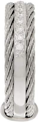 Alor Cable Stainless Steel & Diamond Band Ring