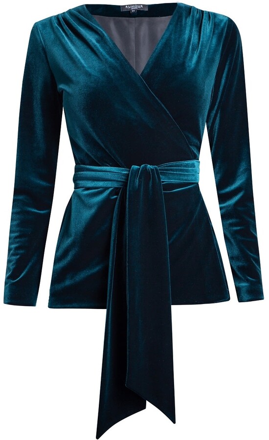 velvet wrap jacket
