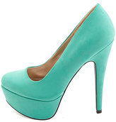 Thumbnail for your product : Qupid Round Toe Platform Pumps