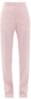 Thumbnail for your product : Pallas Paris Goya Satin Side-stripe Wool-crepe Trousers - Light Pink