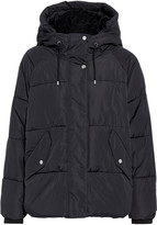 Thumbnail for your product : DKNY Faux Fur-trimmed Quilted Shell Hooded Jacket
