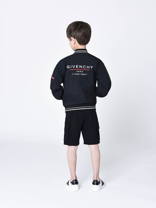Givenchy Logo Print Nylon Bomber Jacket