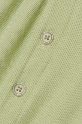 Alix Pierce Ribbed Stretch-modal Jersey Halterneck Midi Dress - Mint