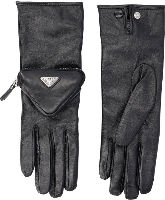 Prada Logo PouchDetail Gloves ShopStyle