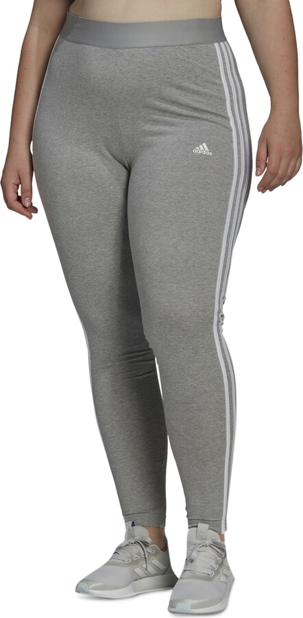 adidas Women's Essentials 3-Stripe Full Length Cotton Leggings, Xs-4X -  ShopStyle Plus Size Pants