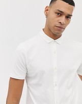 Thumbnail for your product : Emporio Armani slim fit short sleeve shirt in white