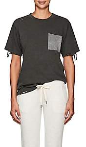 NSF Women's Anissa Distressed Cotton T-Shirt-Pig Black