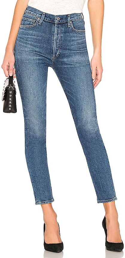 citizens of humanity olivia high rise slim ankle jeans