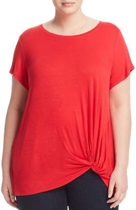 Andrew Marc Plus Twisted Faux-Knot Tee