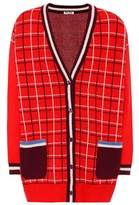 Miu Miu Cardigan en laine à carreaux