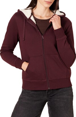 Essentials Women's Sherpa-Lined Fleece Full-Zip Hooded Jacket ( Available in Plus Size) - ShopStyle
