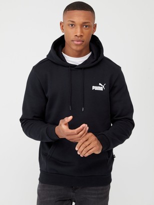puma core logo overhead hoodie black