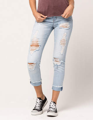 Sky And Sparrow Ripped Womens Mom Jeans