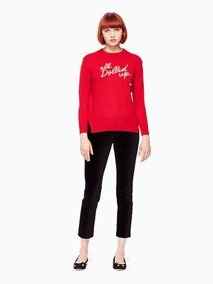 Kate Spade All Dolled Up Sweater, Charm Red - Size XXS