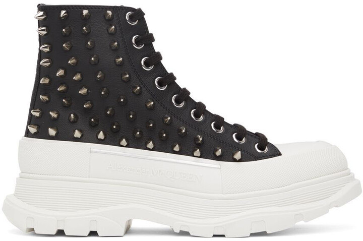 black high tops with studs