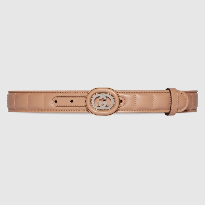 Gucci Belt with Interlocking G buckle ShopStyle