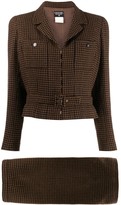 Thumbnail for your product : Chanel Pre Owned 1998 Checked Skirt Suit