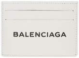 Balenciaga - Porte-cartes blanc Everyday Single
