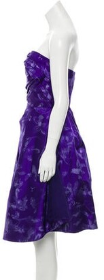 Oscar de la Renta Strapless Silk Dress w/ Tags Violet