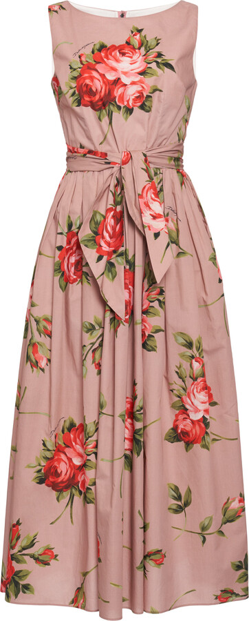 Print Cotton Midi Dress& Gabbana