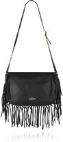 Thumbnail for your product : Valentino Gryphon fringed textured-leather shoulder bag