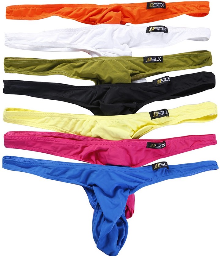 Yufeida Men's G-Strings Thong Underwear Sexy Low Rise Bikini Briefs ...
