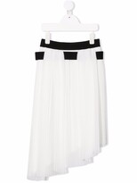 Thumbnail for your product : Givenchy Kids Two-Tone Cotton Pleated Skirt