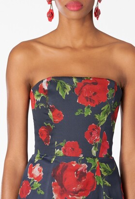 Carolina Herrera Floral-Print Silk Gown