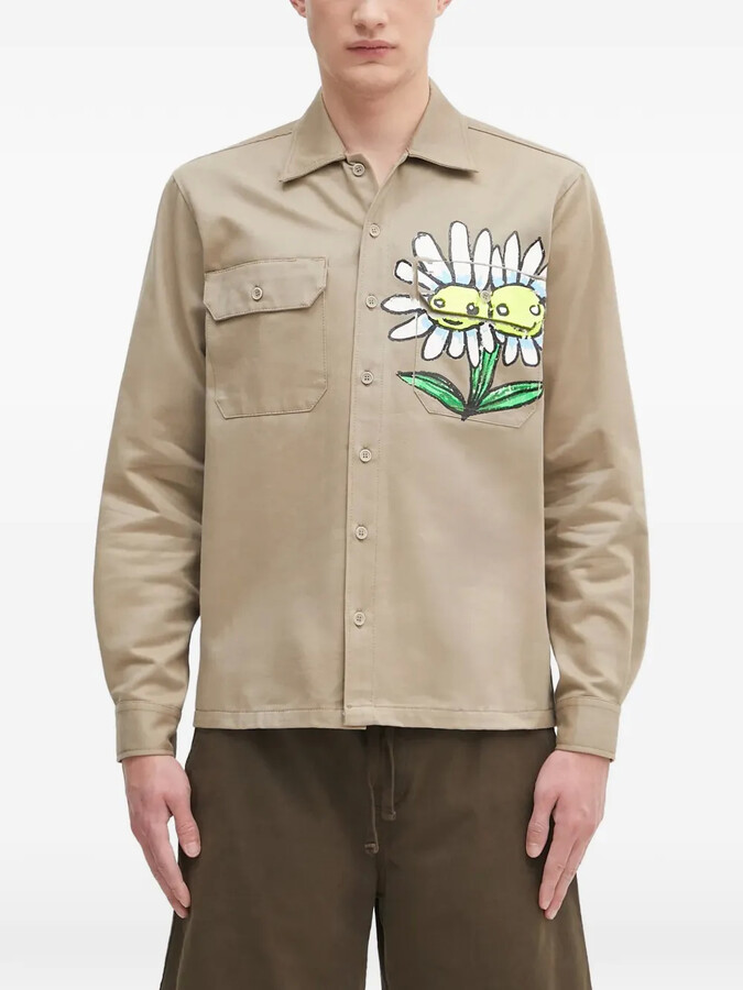 Sky High Farm Pocket Floral-Print Shirt