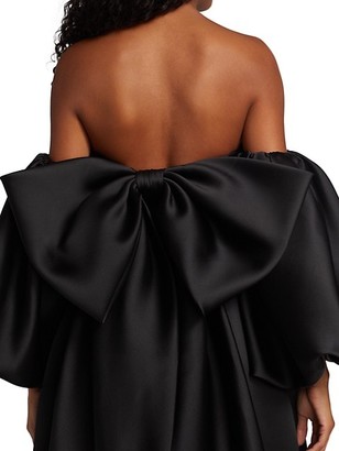 J. Mendel Off-The-Shoulder Balloon-Sleeve Silk Ball Gown