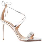 Thumbnail for your product : Aquazzura Very Linda 105 Leather Sandals - Womens - Silver