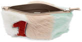 Thumbnail for your product : Miu Miu Ivory Striped Fur Clutch