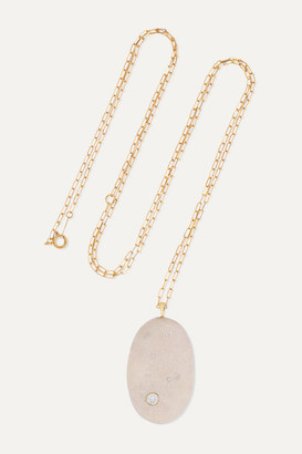Cvc Stones Sprite 18-karat Gold, Stone And Diamond Necklace - one size
