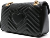 Thumbnail for your product : Gucci Black GG Marmont Small Leather Shoulder Bag