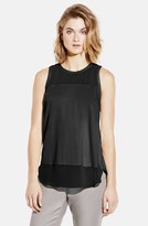 Thumbnail for your product : Vince Camuto Chiffon Panel Knit Sleeveless Top