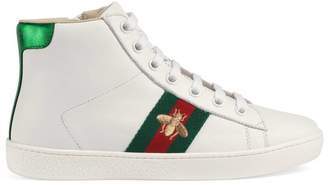 Gucci Children's leather high-top sneaker
