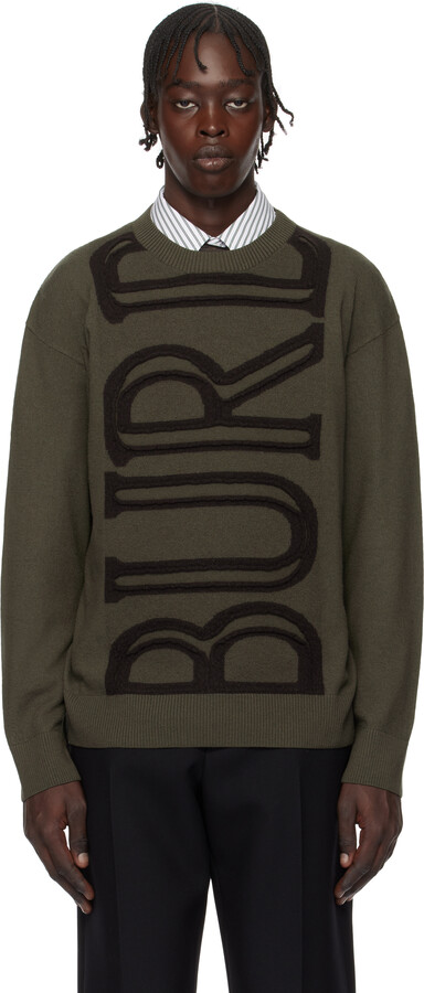 Burberry Brown Logo Wool Sweater