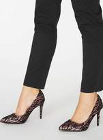 Thumbnail for your product : Wide Fit Black Lace 'Emily' Pointed Court Shoes