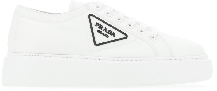 prada white platform sneakers